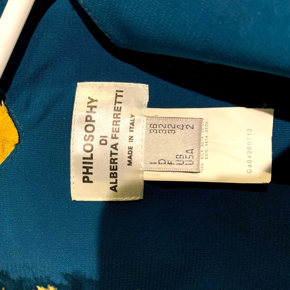 PHILOSOPHY DI ALBERTA FERRETTI SILK MIDI DRESS. BEAUTIFUL LIKE NEW SIZE 2 - Picture 7 of 7